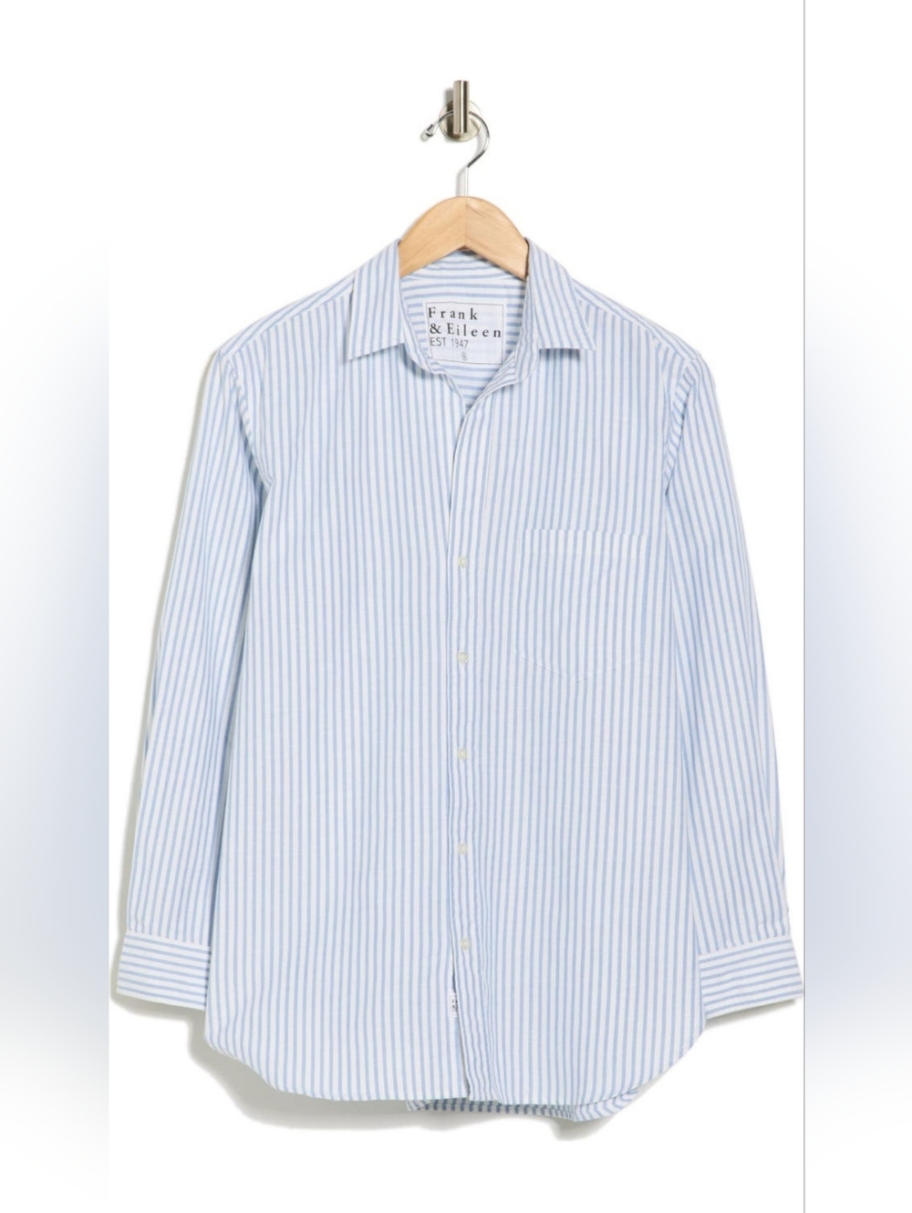 Frank & Eileen blue and white stripe button down